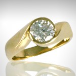 Custom 14k yellow Engagement Ring - Morgan's Treasure - Custom Jewelry