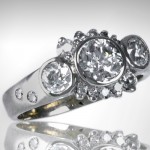 Custom 14k White Engagement Ring - Morgan's Treasure - Custom Jewelry