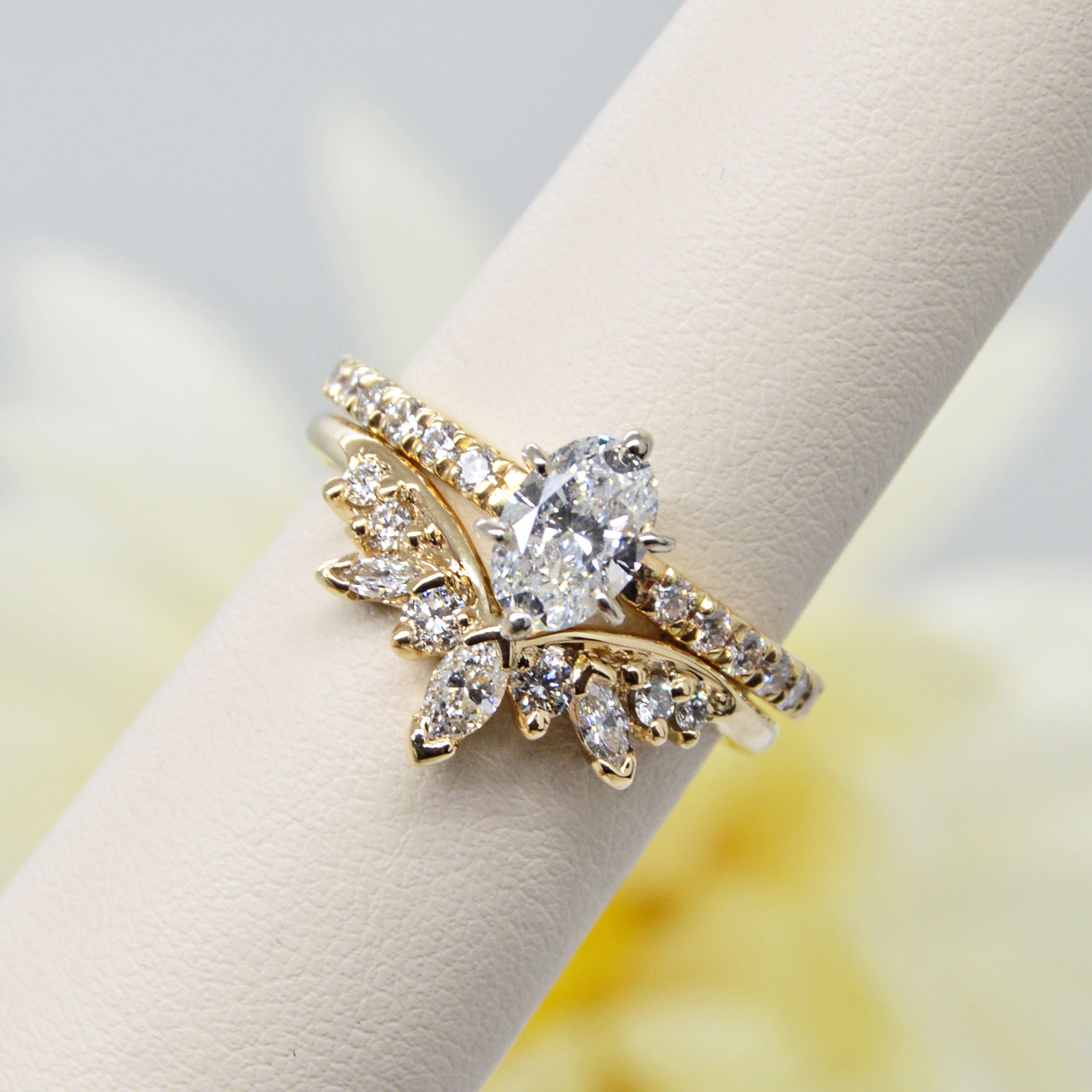 14k White Gold Heart Shaped Engagement Ring
