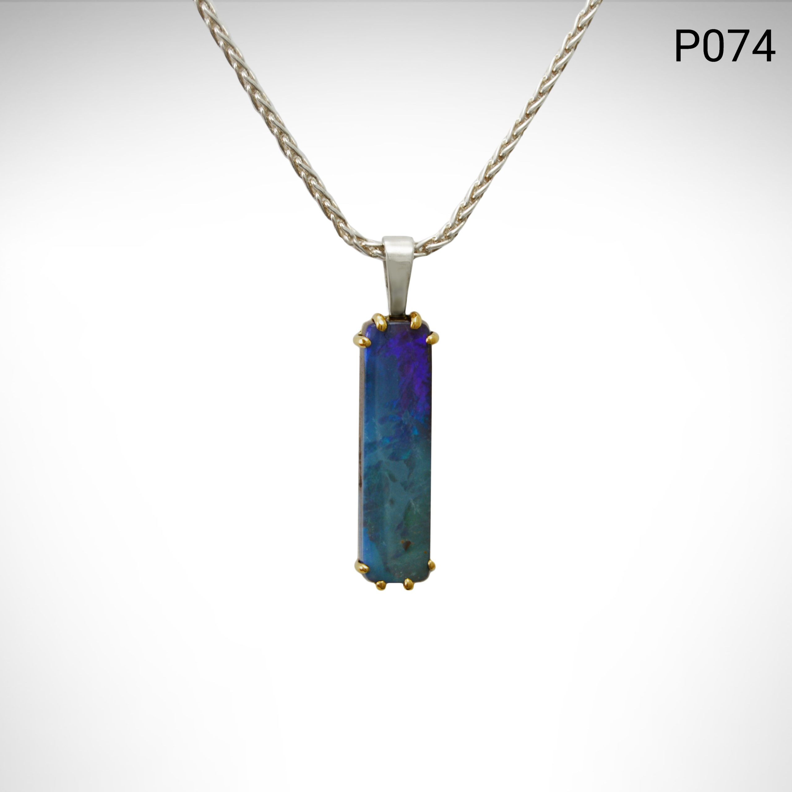 Pendant_BoulderOpal_Rectangular_TwoTone