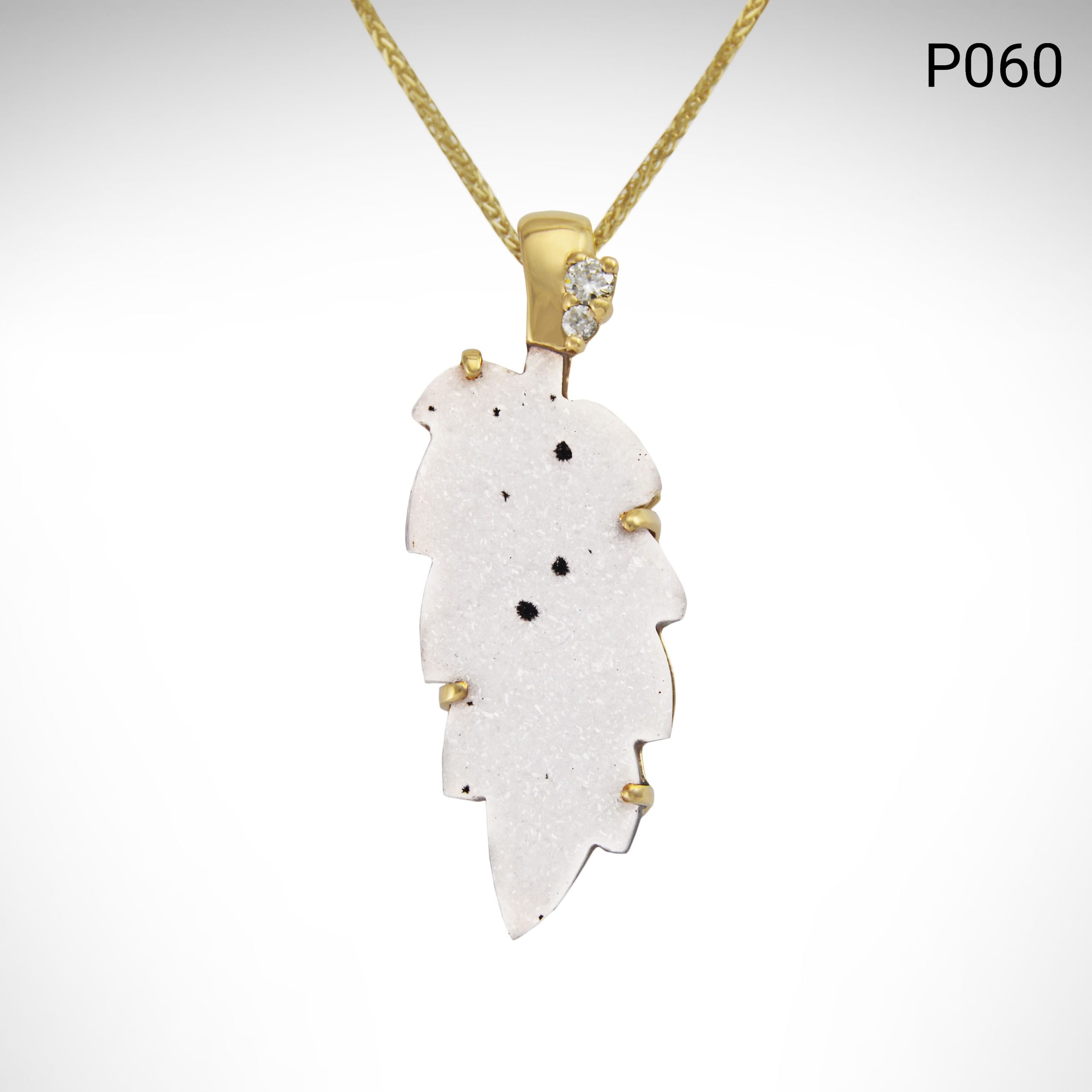 Pendant_White_Druzy_Diamond_Bail